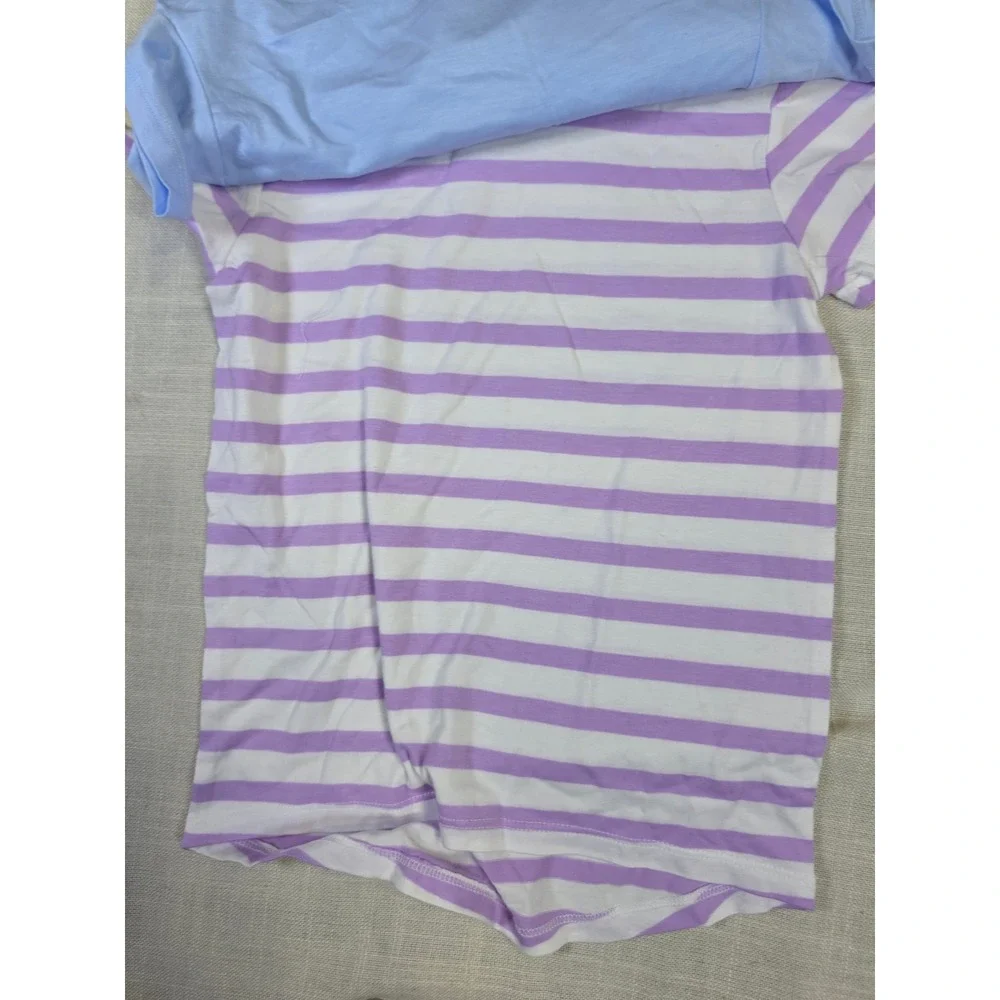 Members Mark Girls 3 Pack My Favorite Tees Butterfly Striped Shirts Size 6 6X